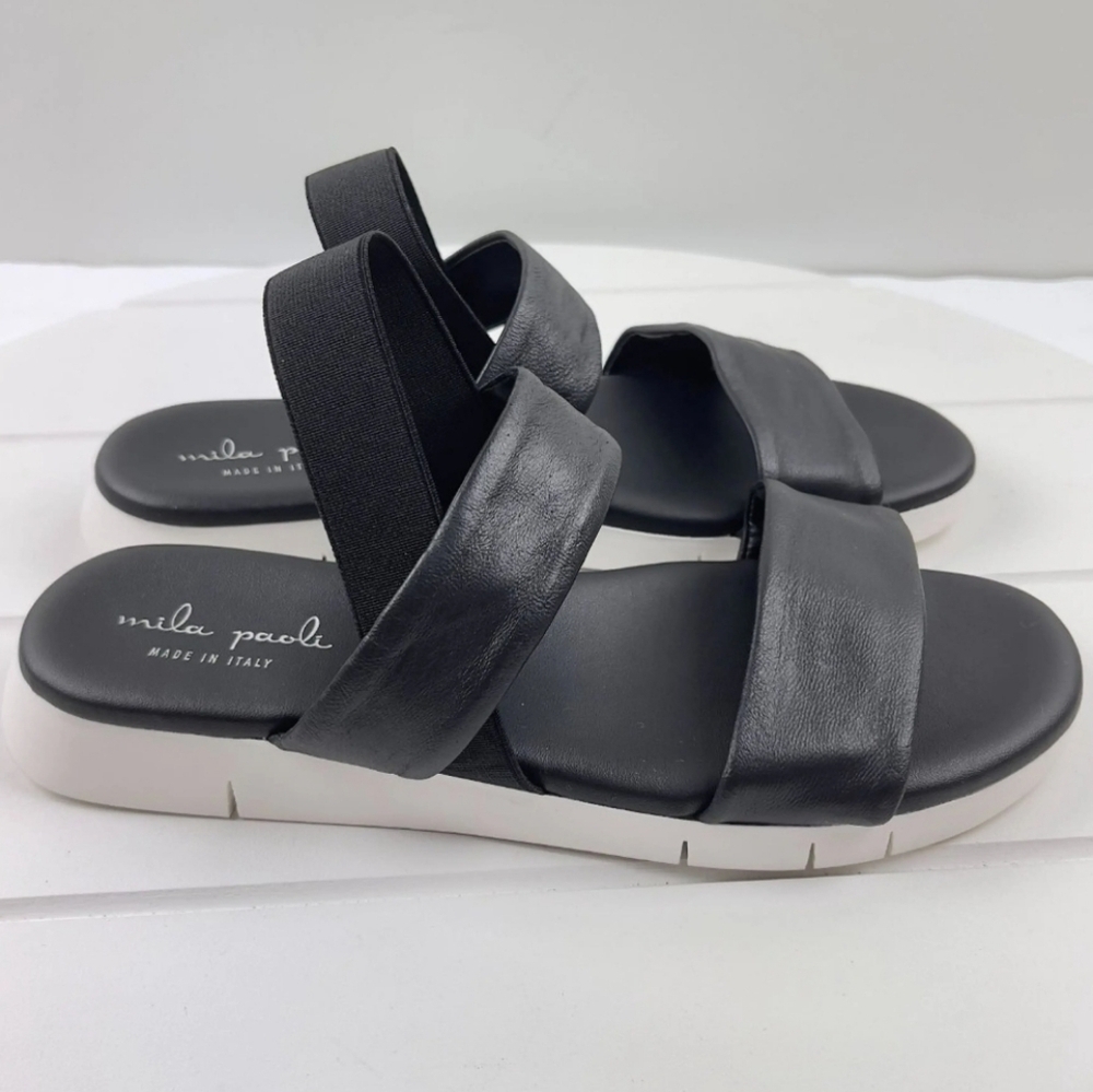 Mila Paoli Black Strappy Sandals